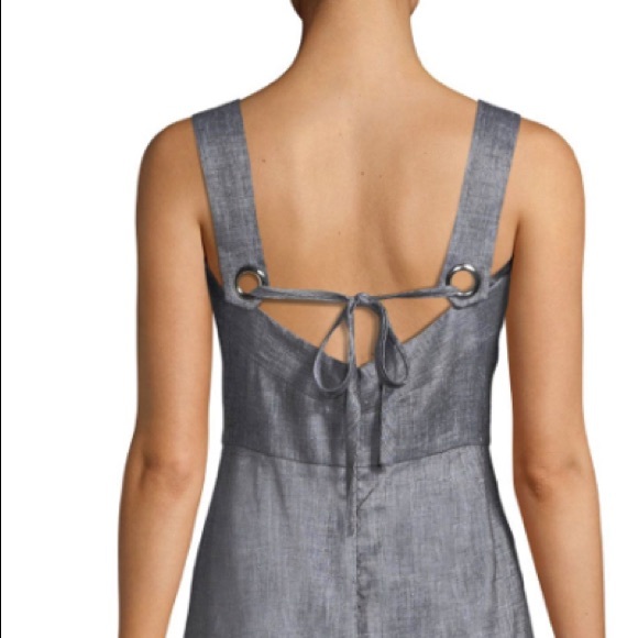 MILLY Grey Stretch Denim amino Apron Dress - Picture 2 of 6